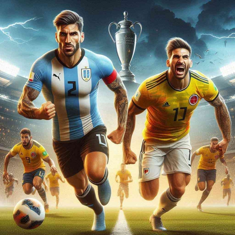 Menunggu Lawan Argentina di Final Copa America 2024, Pertandingan Uruguay Versus Colombia.